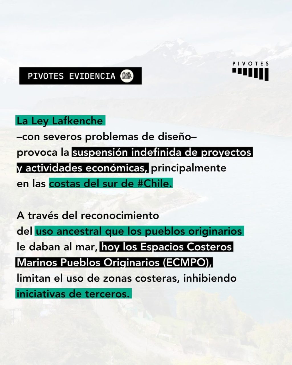La Ley Lafkenche –con severos problemas de su diseño– provoca la suspensión indefinida de proyectos y actividades económicas
