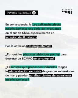 Actualmente, un tercio de las solicitudes de concesiones de acuicultura están suspendidas por la #LeyLafkenche: de las 1.501 solicitudes, 519 están paralizadas por estar sobre áreas solicitadas como ECMPO.