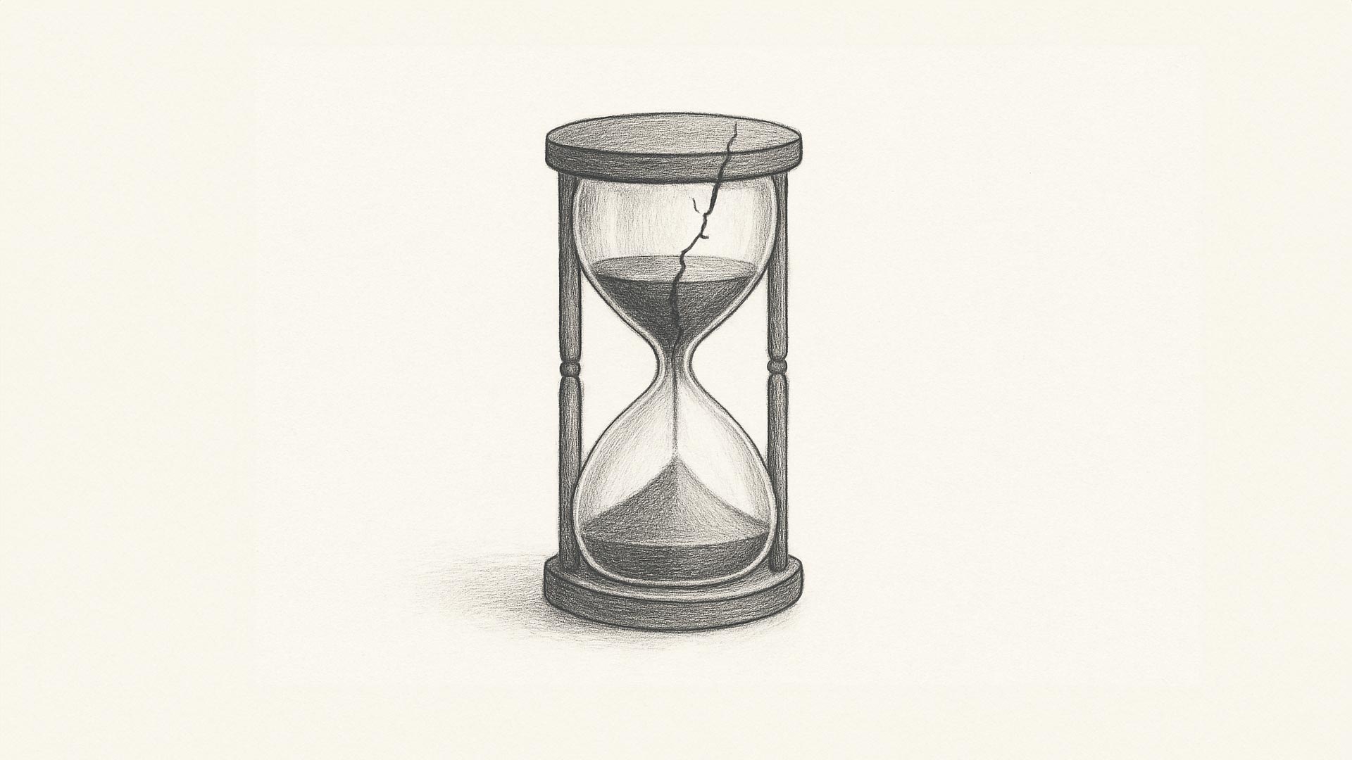 Reloj de arena con una grieta (símbolo de urgencia + desgaste del sistema actual): Denota la inminente necesidad de reforma, el paso del tiempo, el agotamiento del modelo vigente.